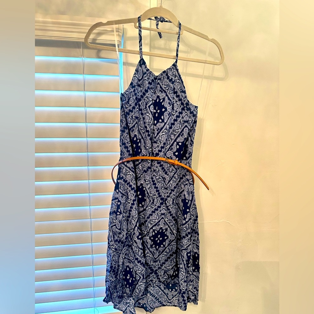 Children’s Place blue paisley halter dress